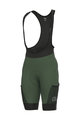 ALÉ Pantaloni scurți de ciclism cu bretele - OFF-ROAD GRAVEL STONES CARGO - verde