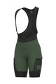 ALÉ Pantaloni scurți de ciclism cu bretele - OFF-ROAD GRAVEL STONES CARGO LADY - verde