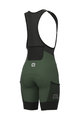 ALÉ Pantaloni scurți de ciclism cu bretele - OFF-ROAD GRAVEL STONES CARGO LADY - verde