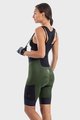 ALÉ Pantaloni scurți de ciclism cu bretele - OFF-ROAD GRAVEL STONES CARGO LADY - verde