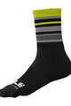 ALÉ Șosete clasice de ciclism - STRIPES - negru/galben