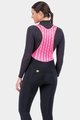 ALÉ Pantaloni de ciclism lungi cu bretele - SOLID ESSENTIAL - roz/negru