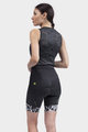 ALÉ Pantaloni scurți de ciclism fără bretele -  SOLID RIDE LADY - negru