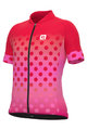 ALÉ Tricou de ciclism cu mânecă scurtă - BUBBLE - roșu/roz