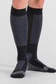 SPORTFUL Șosete sub genunchi de ciclism - WARM WOOL LONG - negru/gri