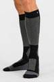 SPORTFUL Șosete sub genunchi de ciclism - WARM WOOL LONG - negru/gri