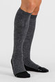 SPORTFUL Șosete sub genunchi de ciclism - EXTRA WARM WOOL LONG - negru/gri