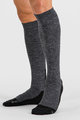 SPORTFUL Șosete sub genunchi de ciclism - EXTRA WARM WOOL LONG - negru/gri