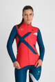 SPORTFUL Tricou de cilism pentru iarnă cu mânecă lungă - SQUADRA W - roșu/albastru