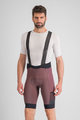 SPORTFUL Pantaloni scurți de ciclism cu bretele - SUPERGIARA - bordo