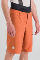 SPORTFUL Pantaloni scurți de ciclism fără bretele - CLIFF GIARA - portocaliu