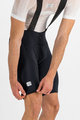 SPORTFUL Pantaloni scurți de ciclism cu bretele - BODYFIT CLASSIC - negru/alb