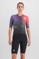 SPORTFUL Salopetă de ciclism - BOMBER - mov/negru