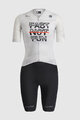 SPORTFUL Salopetă de ciclism - FAST NOT FUN W - alb/negru