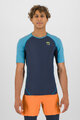 KARPOS Tricou de ciclism cu mânecă scurtă - LAVAREDO - negru/albastru