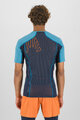 KARPOS Tricou de ciclism cu mânecă scurtă - LAVAREDO - negru/albastru