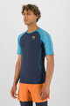 KARPOS Tricou de ciclism cu mânecă scurtă - LAVAREDO - negru/albastru