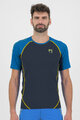 KARPOS Tricou de ciclism cu mânecă scurtă - LAVAREDO - negru/albastru