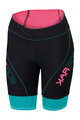 KARPOS Pantaloni scurți de ciclism fără bretele - VERVE - negru/turcoaz