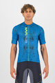 KARPOS Tricou de ciclism cu mânecă scurtă - VAL VIOLA - albastru/verde
