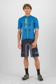 KARPOS Tricou de ciclism cu mânecă scurtă - VAL VIOLA - albastru/verde