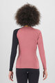 KARPOS Tricou de ciclism cu mânecă lungă - DINAMICO MERINO 130 W - roz/negru