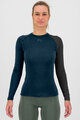 KARPOS Tricou de ciclism cu mânecă lungă - DINAMICO MERINO 130 W - albastru/negru