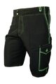 HAVEN Pantaloni scurți de ciclism fără bretele - COMPETITOR - negru/verde