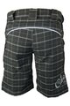 HAVEN Pantaloni scurți de ciclism fără bretele - CUBES II - negru/gri