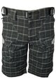 HAVEN Pantaloni scurți de ciclism fără bretele - CUBES II - negru/gri