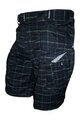 HAVEN Pantaloni scurți de ciclism fără bretele - CUBES II - negru/verde