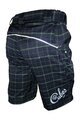 HAVEN Pantaloni scurți de ciclism fără bretele - CUBES II - negru/verde