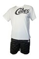 HAVEN Pantaloni scurți de ciclism fără bretele - CUBES II - negru/verde