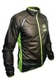 HAVEN Jachetă rezistentă la vânt de ciclism - ULTRALIGHT - negru/verde