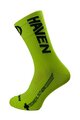 HAVEN Șosete clasice de ciclism - LITE SILVER NEO LONG 2PAK - galben/negru