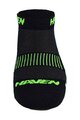 HAVEN Șosete de gleznă de ciclism - SNAKE SILVER NEO 2PAK - negru/verde