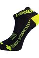 HAVEN Șosete de gleznă de ciclism - SNAKE SILVER NEO 2PAK - negru/galben