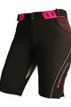 HAVEN Pantaloni scurți de ciclism fără bretele - SINGLETRAIL WMS - negru/roz