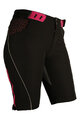 HAVEN Pantaloni scurți de ciclism fără bretele - SINGLETRAIL WMS - negru/roz