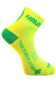 HAVEN Șosete clasice de ciclism - LITE SILVER NEO 2PAK - galben/verde