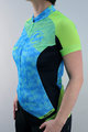 HAVEN Tricou de ciclism cu mânecă scurtă - SINGLETRAIL WOMEN - albastru/verde