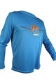 HAVEN Tricou de ciclism cu mânecă lungă de vară - NAVAHO II LONG - albastru/portocaliu