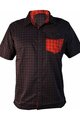 HAVEN cămașă - AGNESS SLIMFIT - negru/roșu