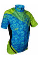 HAVEN Tricou de ciclism cu mânecă scurtă - SINGLETRAIL KID - albastru/verde
