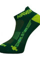HAVEN Șosete de gleznă de ciclism - SNAKE SILVER NEO - verde/galben