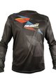 HAVEN Tricou de ciclism cu mânecă lungă de vară - ENERGIZER CRAZY LONG - negru/roșu/albastru