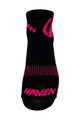 HAVEN Șosete clasice de ciclism - LITE SILVER NEO 2PAK - negru/roz