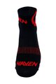 HAVEN Șosete clasice de ciclism - LITE SILVER NEO 2PAK - negru/roșu