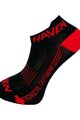 HAVEN Șosete de gleznă de ciclism - SNAKE SILVER NEO 2PAK - negru/roșu