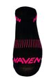 HAVEN Șosete de gleznă de ciclism - SNAKE SILVER NEO 2PAK - negru/roz